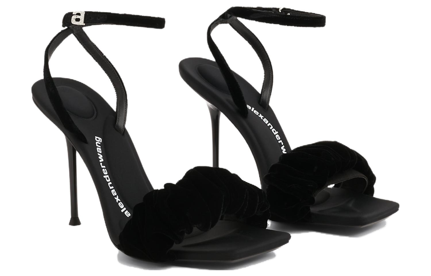 (W) Alexander Wang High Heel Fashion Slide 'Black' 圖 4