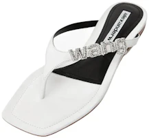 (Women) Alexander Wang Ivy 'White Leather Thong Sandals' 30221S079100 (Women) Alexander Wang Ivy 'White Leather Thong Sandals' 30221S079100