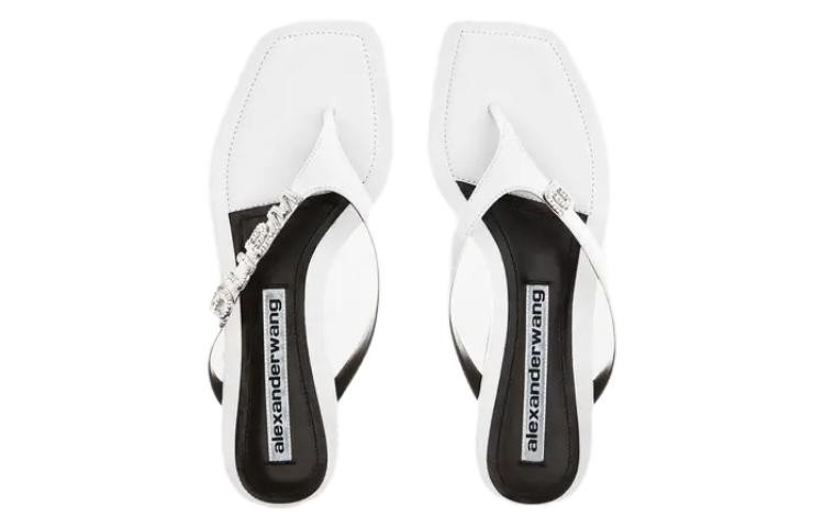 (W) Alexander Wang Ivy 'White Leather Thong Sandals' 圖 2