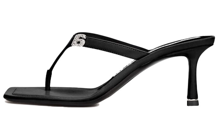 Buy (W) Sandal Tumit Tinggi Alexander Wang Ivy 'Logo Hitam' 30C220S024