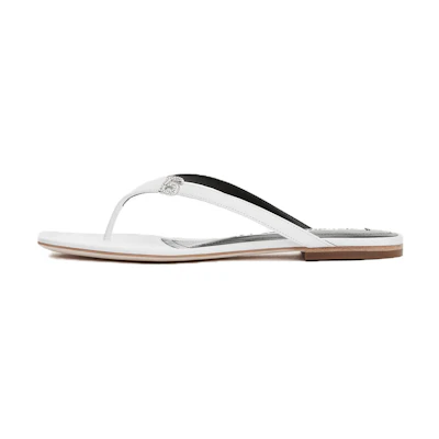 (W) Alexander Wang Ivy Leather Thong 'Fashion Sandal White'