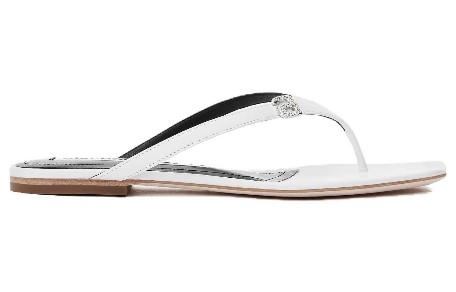 (W) Alexander Wang Ivy Leather Thong 'Fashion Sandal White' 圖 2
