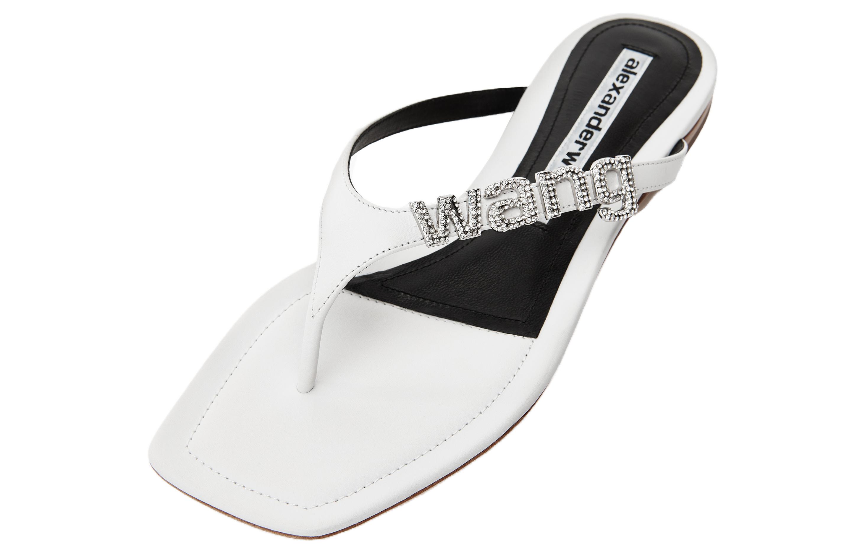 (W) Alexander Wang Ivy Leather Thong 'Fashion Sandal White' 圖 3