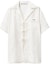 Order (Women) Alexander Wang Jacquard Lace-Up Short Sleeve Shirt Silver White SS22 1WC1221583-110
