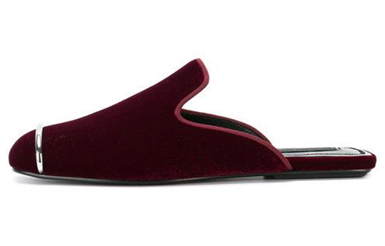 (W) Alexander Wang Jaelle 'Embellished Red Velvet Mule'