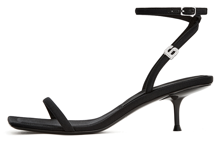 (W) Alexander Wang Jessie High Heel Sandals 'Black Logo'