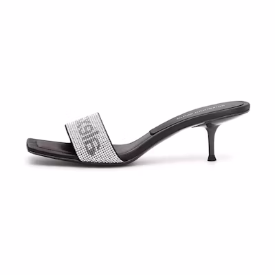 (W) Alexander Wang Jessie Sandals 'Crystal High Heel Black'