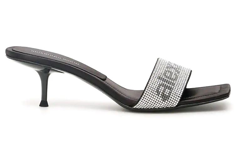 Order (W) Alexander Wang Jessie Sandals 'Crystal High Heel Hitam' 30C120P092