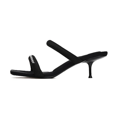 (W) Alexander Wang Julie 'Black Stiletto Open Toe Sandal'