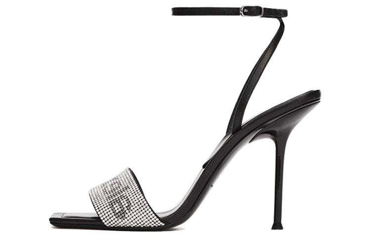 (W) Alexander Wang Julie 'Crystal Logo Black'