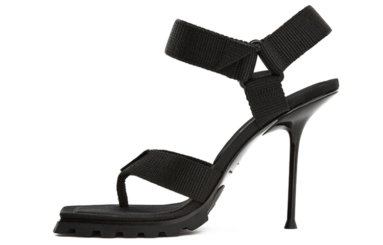 (W) Alexander Wang Julie 'Ridged Casual Sandal Black'