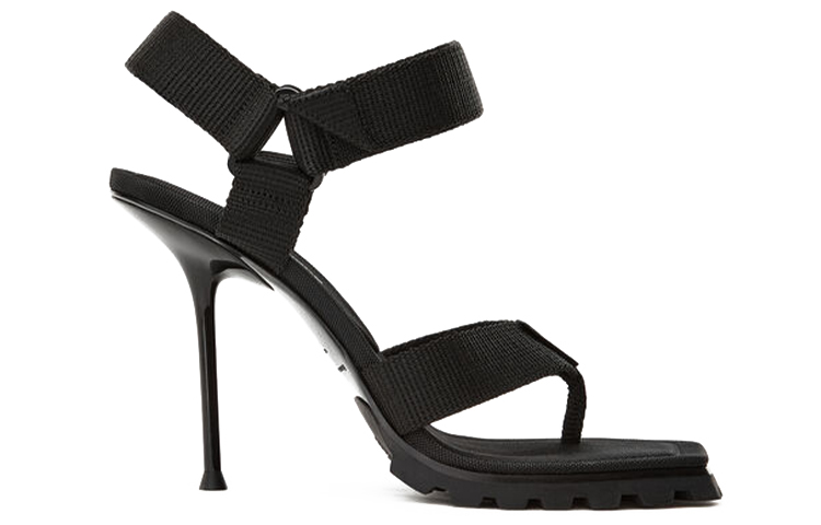 (W) Alexander Wang Julie 'Ridged Casual Sandal Black' 圖 2