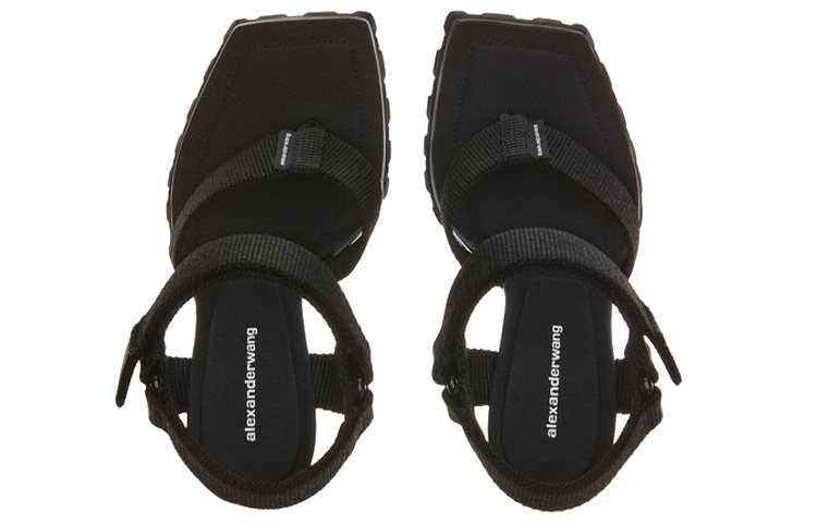 (W) Alexander Wang Julie 'Ridged Casual Sandal Black' 圖 4