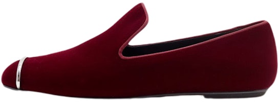 (Women) Alexander Wang Kallie 'Deep Red Velvet Loafers' 3037F0038T624 (Women) Alexander Wang Kallie 'Deep Red Velvet Loafers' 3037F0038T624