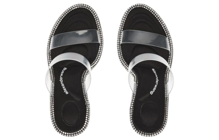 Shop (W) アレキサンダー ワン キラ PVC ブラック ハイヒールスライド 30423S016001