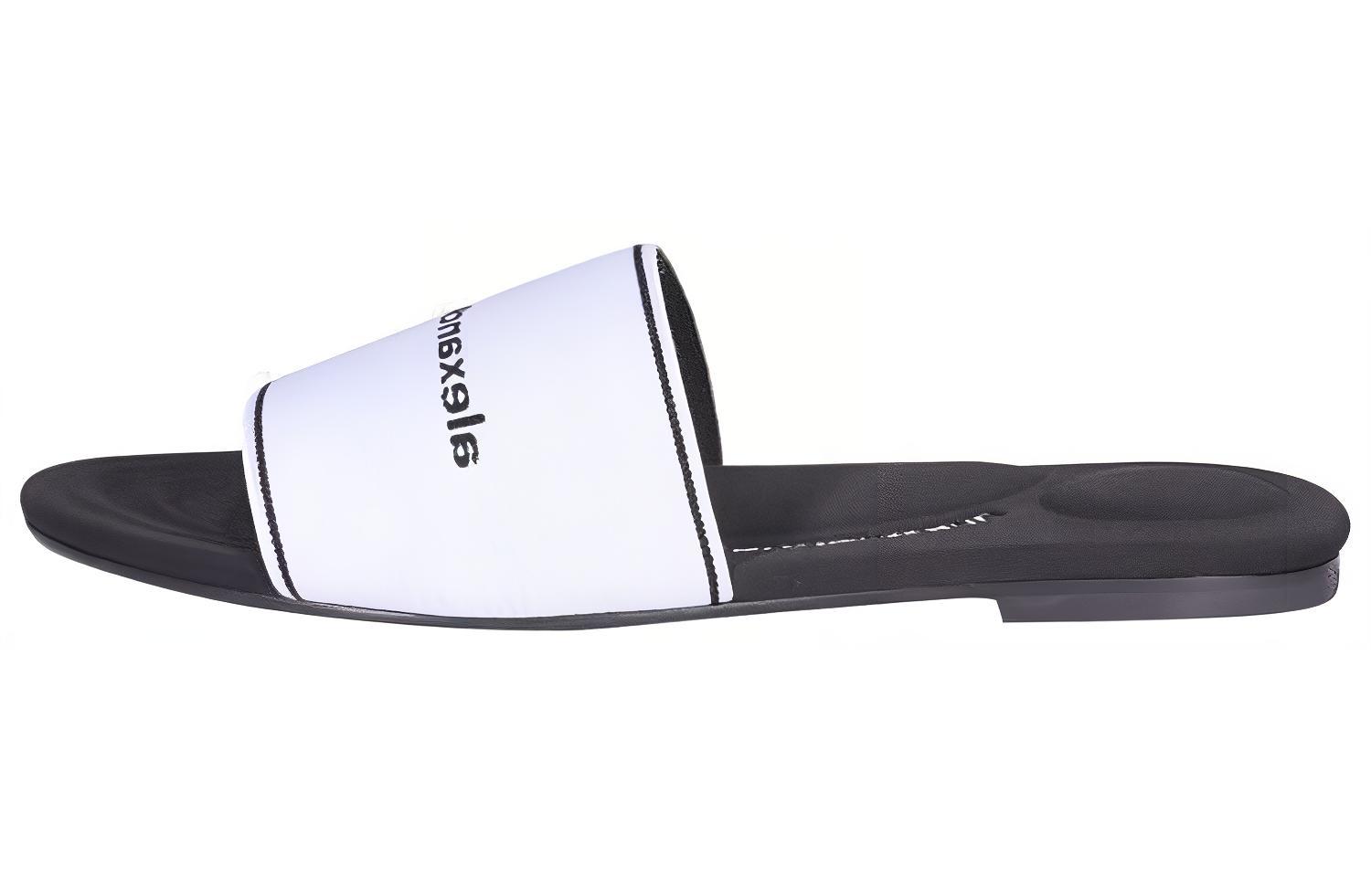 Buy (W) Alexander Wang Kyra Flat 'Hitam dan Putih' 30221S033