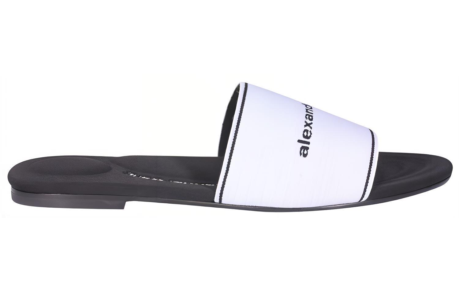 Order (W) Alexander Wang Kyra Flat 'Hitam dan Putih' 30221S033