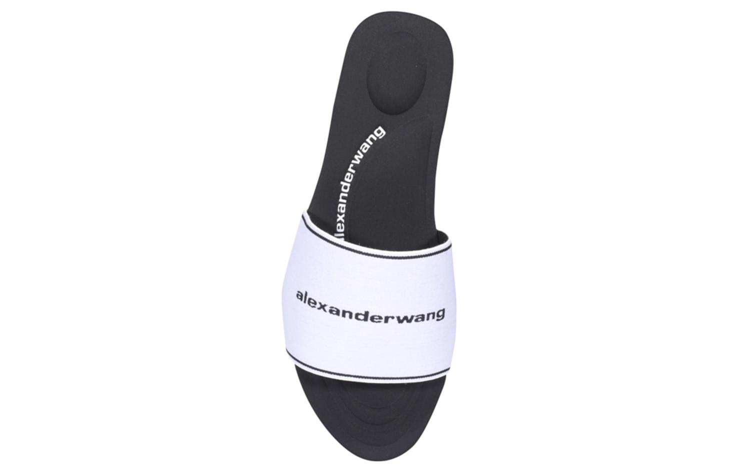 Purchase (W) Alexander Wang Kyra Flat 'Hitam dan Putih' 30221S033