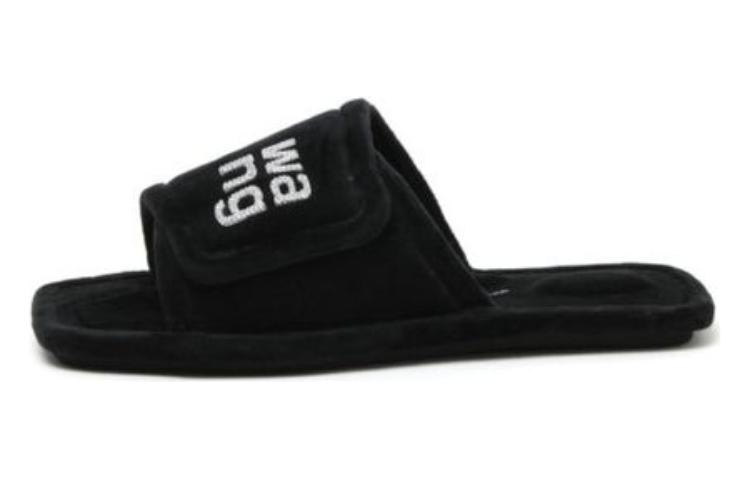 (W) Alexander Wang Lana Slides 'Crystal Logo Black'