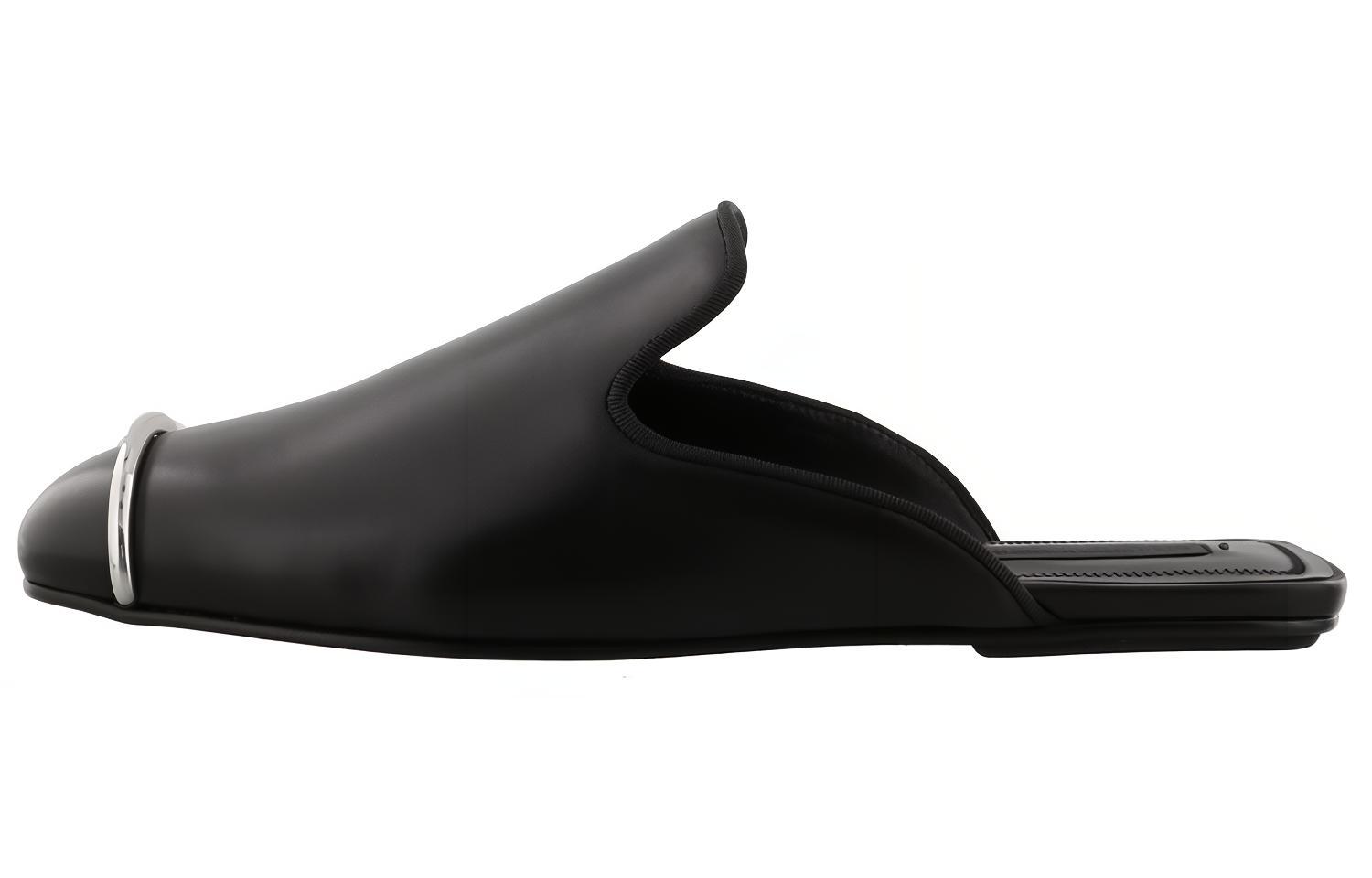 (Women) Alexander Wang Leather Flat Sandal 'Black Fashion' 3099F0080L001