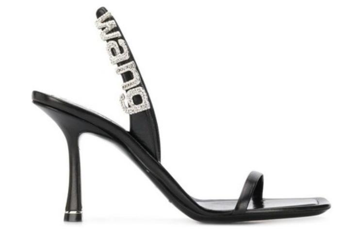 Order (W) 알렉산더 왕 블랙 가죽 슬립온 하이힐 슬라이드 30C120P072001