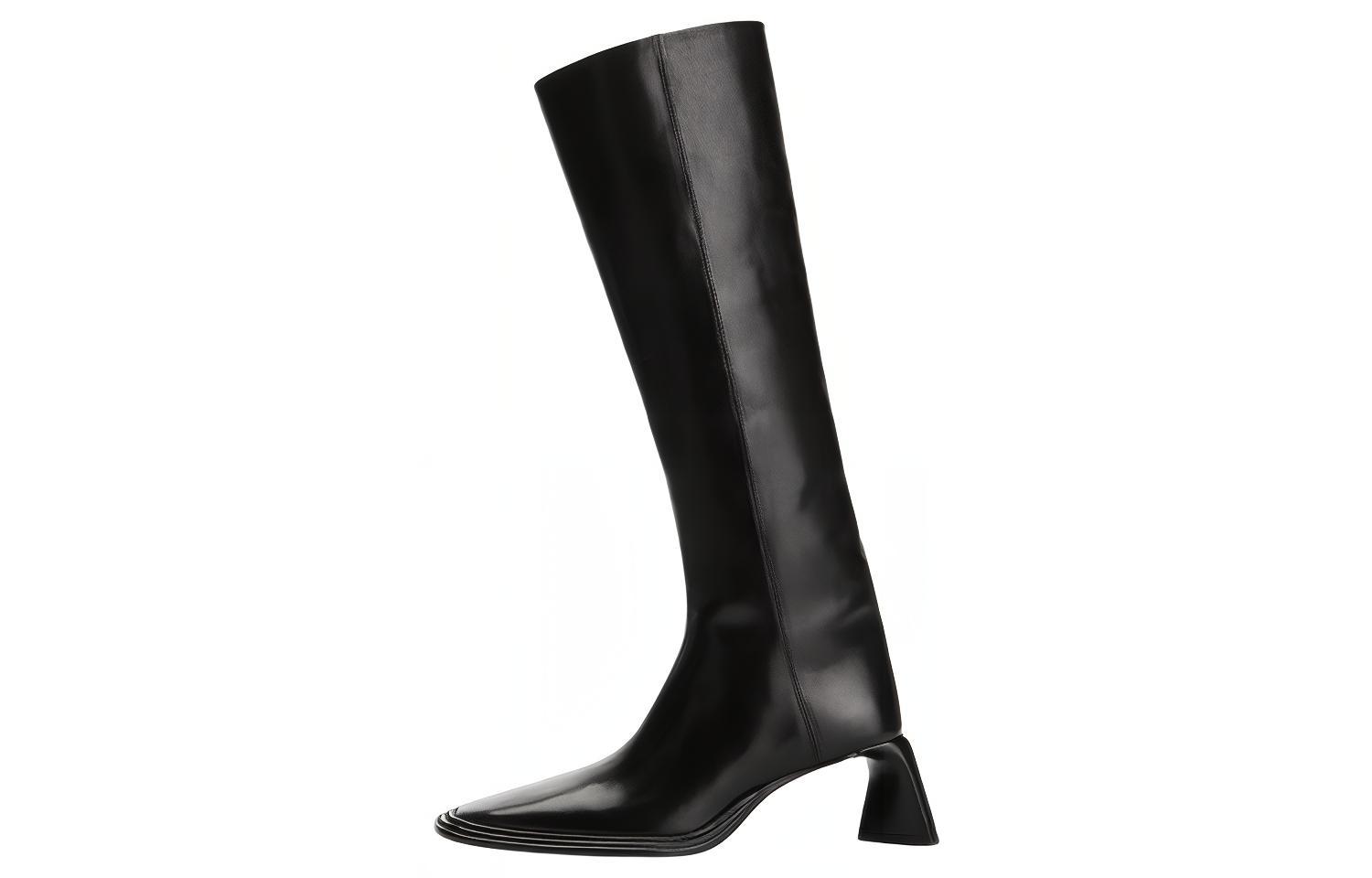 (Women) Alexander Wang Leather High-Top Boots 'Black Chunky Heel' 30422B014001