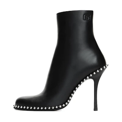 (W) Alexander Wang Leather Pointed Toe CMFT Ankle Boots 'Black'