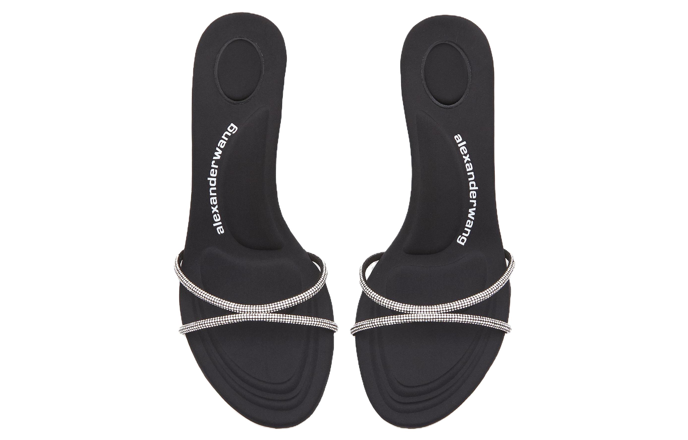 Lookbook (W) Sandal Kulit Hitam Slip-On 'Alexander Wang Fashion' 30422S004006