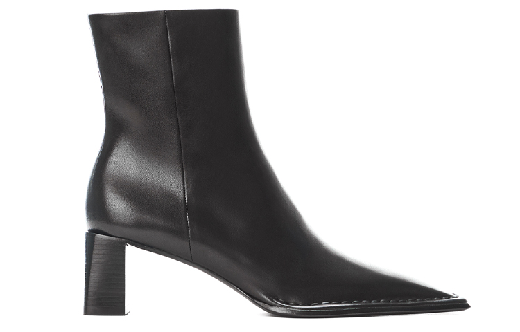 (W) Alexander Wang Leather Zip Boots 'Black' 圖 2