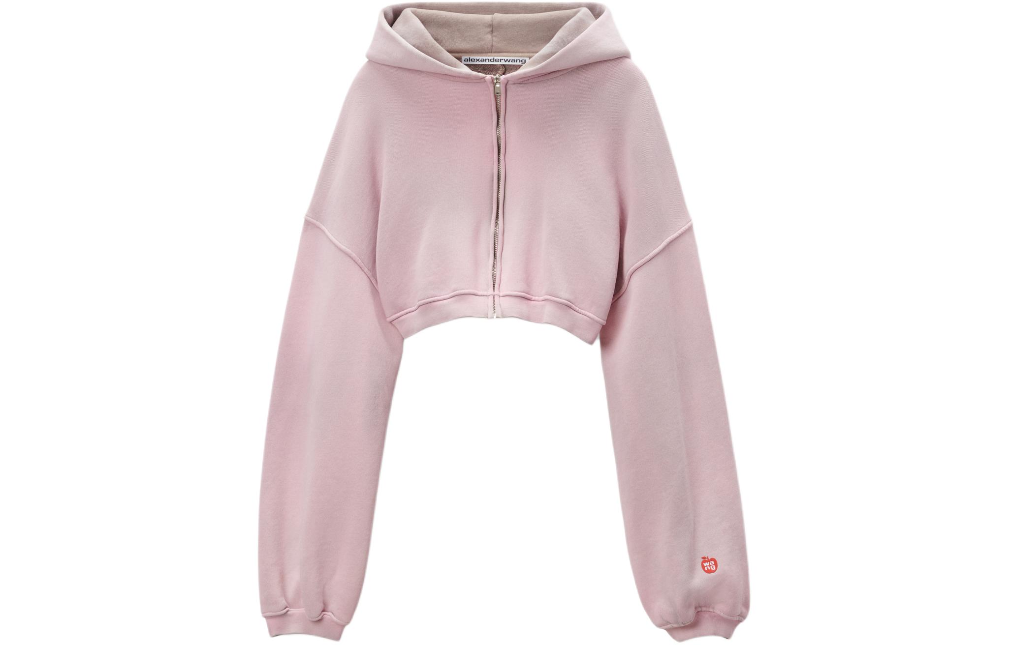 (Women) Alexander Wang Letter Logo Zip-Up Hoodie Pink (). 4CC2241495688A 圖 2