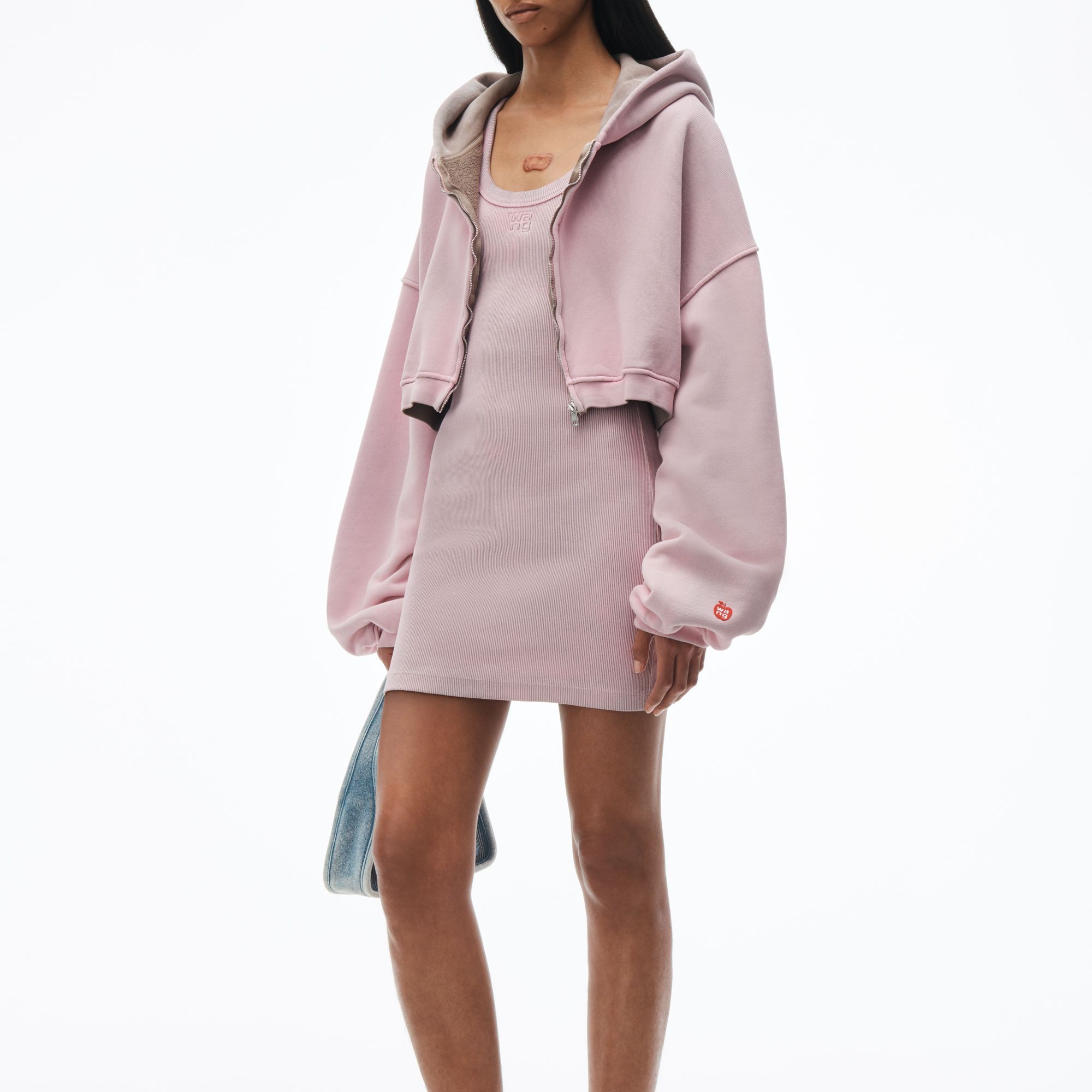 (Women) Alexander Wang Letter Logo Zip-Up Hoodie Pink (). 4CC2241495688A 圖 3