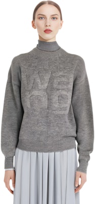 (W) Alexander Wang Sweater Rajut Oversized Abu-abu dengan Print Huruf. 4KC4231020-091 Shop (W) Alexander Wang Sweater Rajut Oversized Abu-abu dengan Print Huruf. 4KC4231020-091