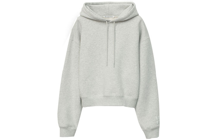 (Women) Alexander Wang Logo Cuff Fleece Hoodie in Gray. 4CC1202025-050 圖 2