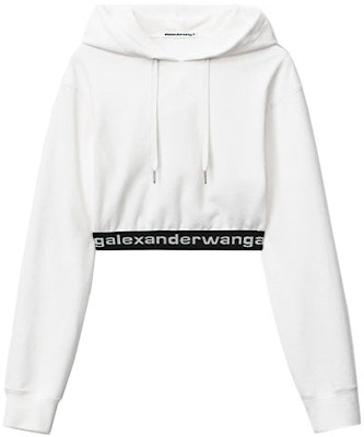 (W) 알렉산더 왕 로고 드로스트링 후드 스웻셔츠 브라이트 화이트. 4CC1211197-111 Buy (W) 알렉산더 왕 로고 드로스트링 후드 스웻셔츠 브라이트 화이트. 4CC1211197-111