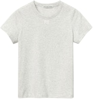 (Women) Alexander Wang Logo Embroidered Crewneck T-Shirt Grey Short Sleeve 4CC1201154-050 (Women) Alexander Wang Logo Embroidered Crewneck T-Shirt Grey Short Sleeve 4CC1201154-050