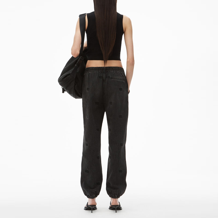 Purchase (Women) Alexander Wang Logo Embroidered Sweatpants Women’s Dark Grey 4DC2214933-031