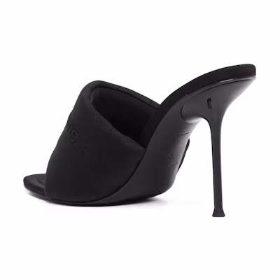 (W) Alexander Wang Logo Embroidery High Heel Sandals 'Black'