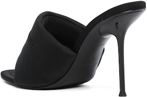 (Women) Alexander Wang Logo Embroidery High Heel Sandals 'Black' 30122S020001 (Women) Alexander Wang Logo Embroidery High Heel Sandals 'Black' 30122S020001