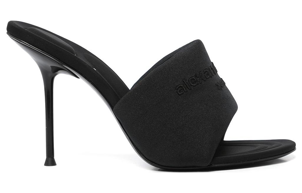 (W) Alexander Wang Logo Embroidery High Heel Sandals 'Black' 圖 2