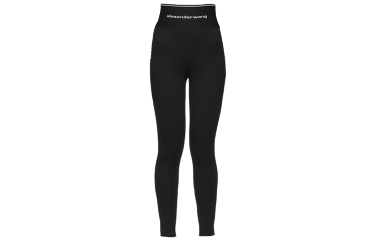 Order (Women) Alexander Wang Logo High-Waist Zip Leggings Black 1WC1204218-001