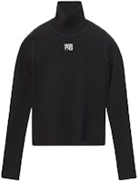 (Women) Alexander Wang Logo Patch Turtleneck Knit Sweater Black 4KC2201012 (Women) Alexander Wang Logo Patch Turtleneck Knit Sweater Black 4KC2201012