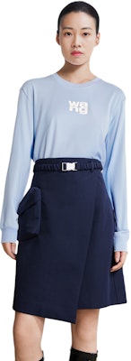 (W) 알렉산더 왕 로고 프린트 오버사이즈 긴팔 티셔츠. UCC1211024-458 1