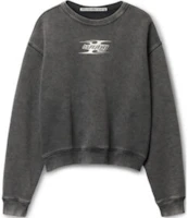 (Women) Alexander Wang Logo Print Oversized Pullover Sweatshirt Black 4CC4241513208A (Women) Alexander Wang Logo Print Oversized Pullover Sweatshirt Black 4CC4241513208A