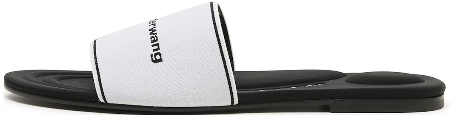 (Women) Alexander Wang Logo Print Slides 'White' 30221S033100 Buy (Women) Alexander Wang Logo Print Slides 'White' 30221S033100