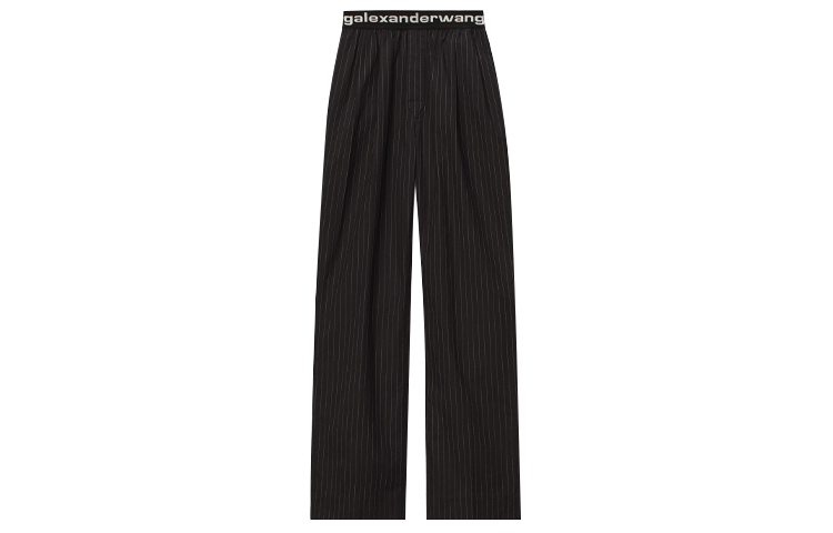 Order (W) アレキサンダー ワン ロゴ トリム ストレッチパンツ ブラック 4WC1214074-965