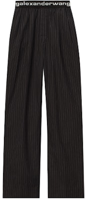(W) アレキサンダー ワン ロゴ トリム ストレッチパンツ ブラック 4WC1214074-965 Order (W) アレキサンダー ワン ロゴ トリム ストレッチパンツ ブラック 4WC1214074-965