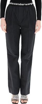 (W) アレキサンダー ワン ロゴ トリム ストレッチパンツ ブラック 4WC1214074-965 Details for (W) アレキサンダー ワン ロゴ トリム ストレッチパンツ ブラック 4WC1214074-965