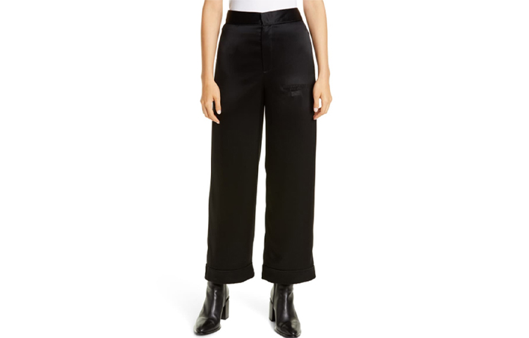 (Women) Alexander Wang Loose Straight-Leg Casual Pants Black 1WC1204253-001