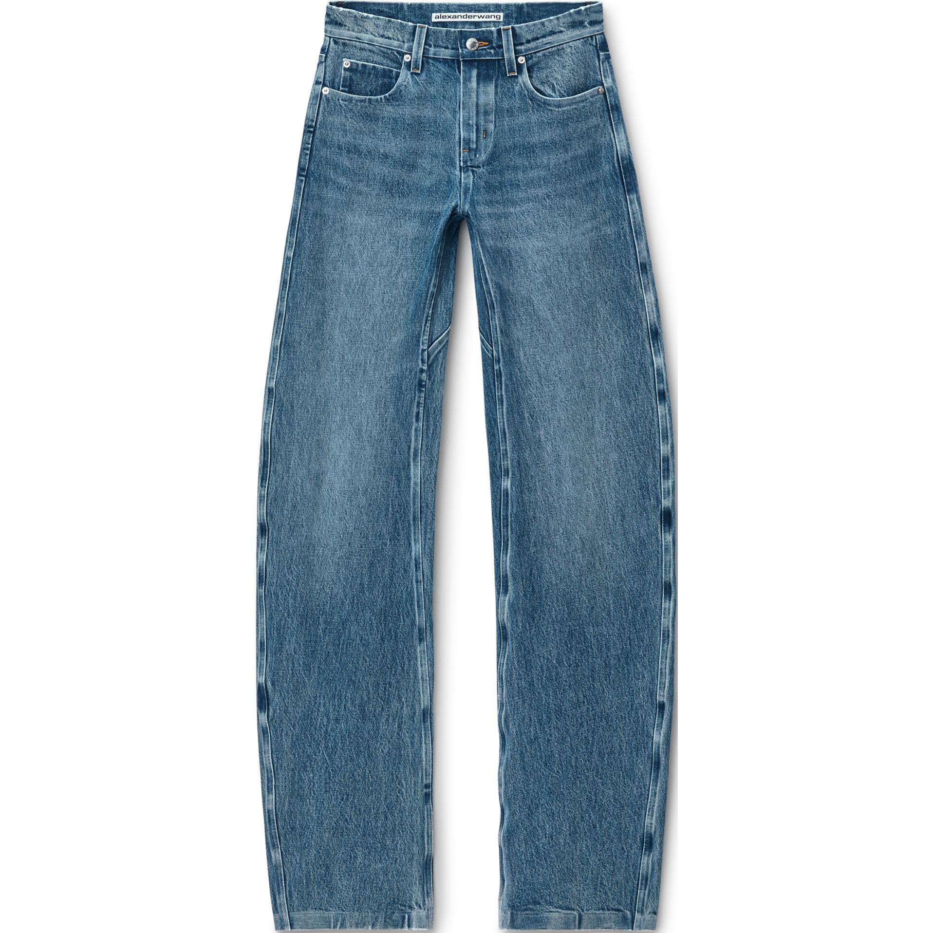 (Women) Alexander Wang Low-Rise Washed Effect Denim Jeans Women Indigo 1WC1254599473
