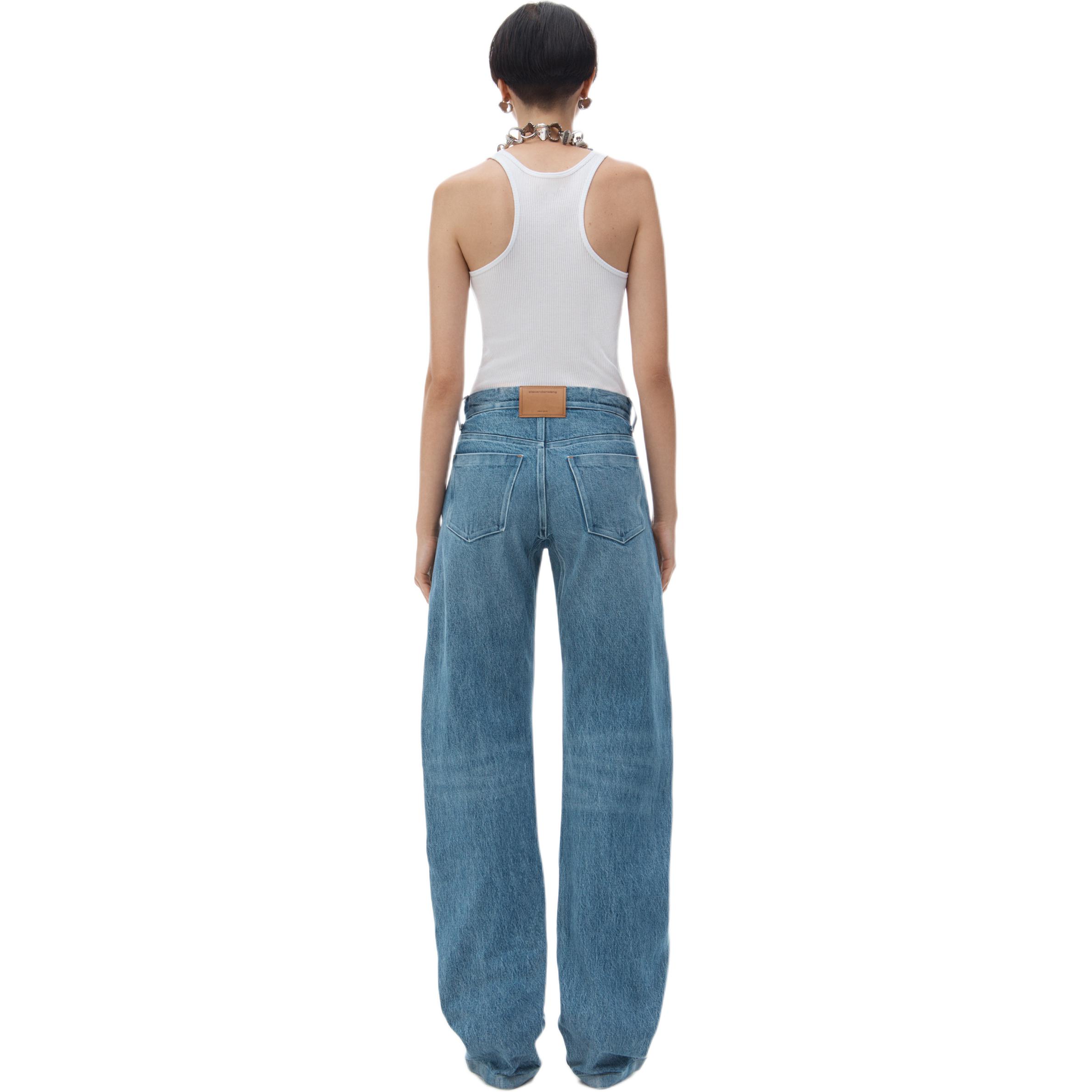 (Women) Alexander Wang Low-Rise Washed Effect Denim Jeans Women Indigo 1WC1254599473 圖 3